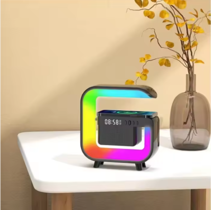 G3 MINI RGB Bluetooth Speaker Alarm Clock | 15W Fast Wireless Charging Stand for iPhone & Samsung