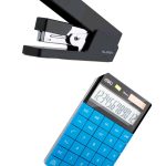 calculator and stapler machine combo