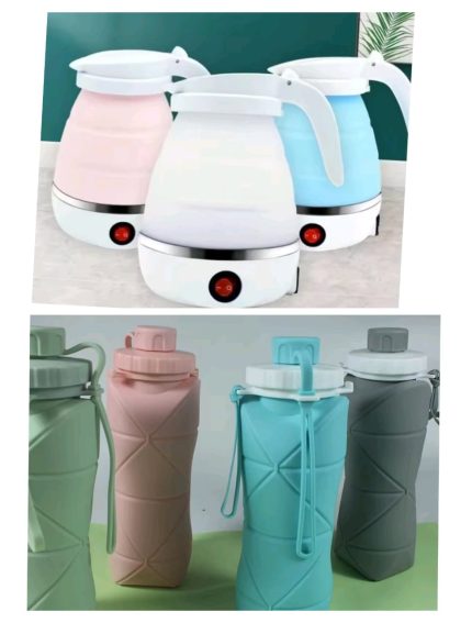 Portable Silicone Foldable Electric Kettle & Bottle