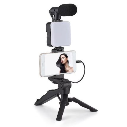 Mobile Tripod Kit with Microphone Led Light