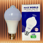 15W B22 PIR Motion Sensor LED Globe Bulb | Auto ON/OFF | Energy Saving Smart Light