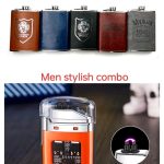 Hip Flask & electric lighter combo