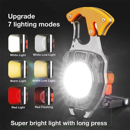 Multifunctional Magnetic LED Keychain Flashlight
