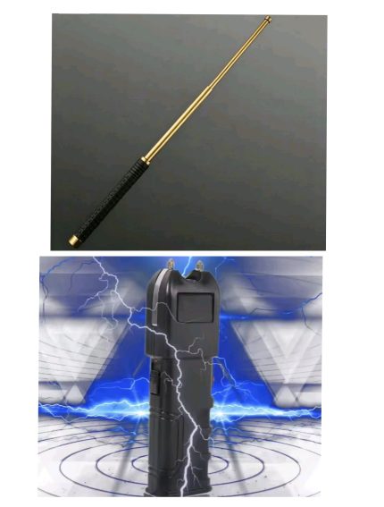 Three Section Steel Self-protection Rod & electric flash