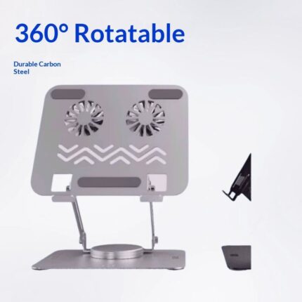 360-Degree Rotating Desktop Height-Adjustable Folding Laptop Stand