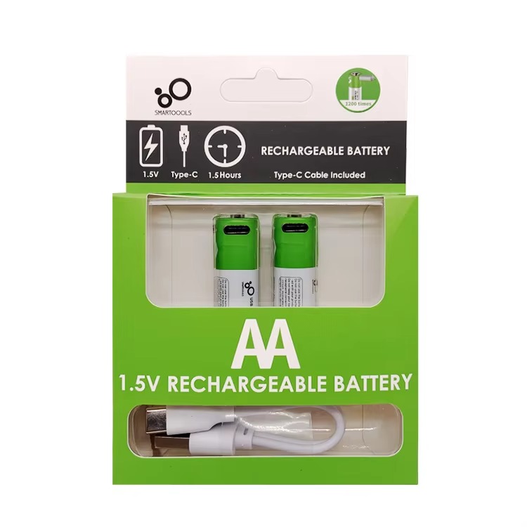 imgi_293_Hbf5d0a0ee6524486bb815151fa733bd2R AA Li-ion Battery Pack AA Type-C Port Rechargeable Batteries - Image 1