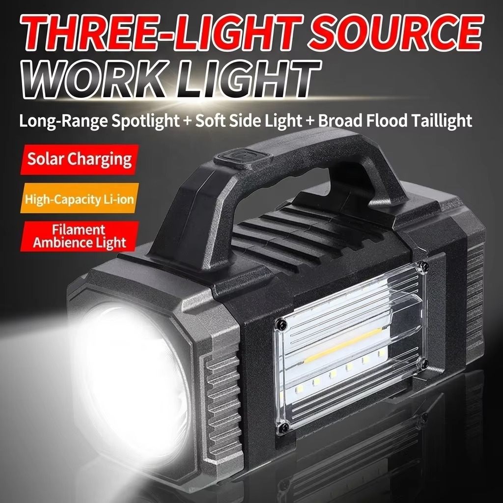 imgi_122_Hf5a8582c00d645539a28a0d47554d1063 LED Solar Charging Handheld Light with Type-C - Image 1