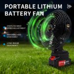 Rechargeable Lithium Battery Portable Cooling Fan - Image 2