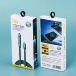 240W Type-C to Type-C Fast Charging Cable with Built-in Folding Phone Stand