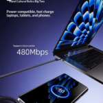 240W Type-C to Type-C Fast Charging Cable with Built-in Folding Phone Stand - Image 3