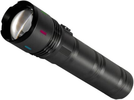 Aluminum Alloy High-Power LED Flashlight with Side COB Light