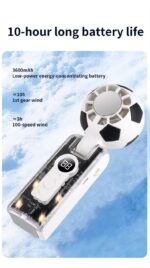 Football Fan Handheld Display Cooling Portable Fan - Image 3